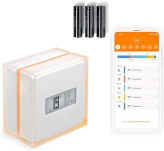 Netatmo Thermostat Intelligent, Energieeffizient. WiFi - Steuern Sie die Heizung per App aus der Ferne, Kompatibel mit einzelnen Heizkesseln, NTH01-AMZ