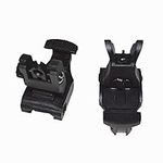 FIRECLUB Front and Rear Sight for AR-15 M16 Flat Top Rifles Low Profile Flip-Up Sight Set