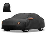 X AUTOHAUX Car Cover for Toyota Camry 2007-2022 210D-PU Oxford Outdoor Full Car Cover All Weather Waterproof Windproof Protection with Driver Door Zipper Black