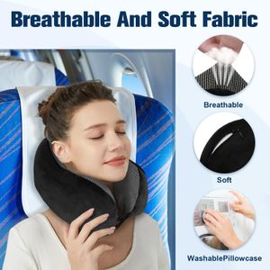 Cirorld Memory Foam Travel Pillow – Neck Support Cushion