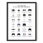 Haus and Hues Video Game Posters, Gamer Wall Decor For Boys Bedroom Posters, Video Game Room Decor For Teen Boys, Gaming Posters For Gamer Room Decor, Video Game Framed Posters (Black Framed, 12x16)