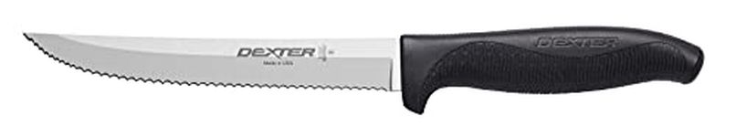 Dexter Russell 6" Scalloped Utility Knife, Black