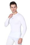 ReDesign Apparels Men Compression Top Tshirt Full Sleeve Nylon Tights (X-Large(40-42inch Chest), White)