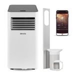 Devola 4-in-1 WiFi Air Conditioning Unit 9000 BTU, Portable Air Conditioner & 28L/day Dehumidifier With 2 Window Kits Included, Smart Air Conditioner With Fan, Cooling, Timer & Dehumidifying Functions