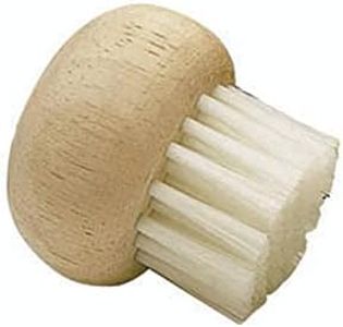 Kitchen Craft Wooden Handled Mushroom Brush, Plastic, Brown/White, 9 x 12 x 16 cm