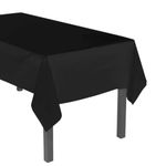 Party Essentials Heavy Duty Plastic Table Cover, 54 x 108, Black