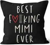 Best Mimi Gifts Pillow Covers, Mimi Gifts, 18x18 Pillow Cover, Gifts for Mimi from Grandkids, Mimi Birthday Gifts, Mimi Gifts for Christmas, Black