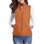 F-587 Burnt Orange Sleeveless Vests for Ladies Winter Fall Cami Tank Warm Top Vests Juniors 2024 Clothes Fashion Country Concert Y2K GV XXL