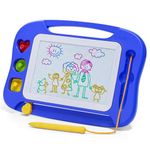 SGILE Toddler Toys for Kids, Toys for 1 2 3 Year Old Girls Boys, Magnetic Drawing Board for Birthday Gift, Etch & Sketch Pad with 3 Stamps, Learning and Educational, Blue