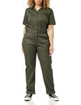 Dickies Women's Short Sleeve Flex Coverall, Moss V1, Medium