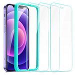 ESR for iPhone 12 Screen Protector, iPhone 12 Pro Screen Protector, Tempered-Glass with Easy Installation Frame compatible with iPhone 12/12 Pro 6.1 inch, Case-Friendly, 3-Pack