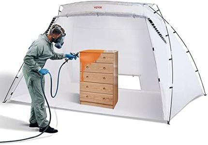 VEVOR Portable Paint Booth, Larger Spray Paint Tent with Built-in Floor & Mesh Screen, Painting Tent Station for Furniture DIY Hobby Tool, 10x7x6ft Spray Paint Shelter
