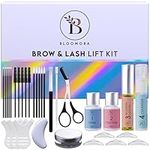 Lash Lift Kit & Eyebrow Lamination Kit, 2-in-1 Solution, At Home Brow Lamination Kit, Beginner/Professional, Eyelash Lift Kit, Lasts 6-8 Weeks, 15 Applications, DIY Brow + Lash Perm Kit