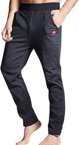 Souke Sports Pantalon de Cyclisme pour Homme avec Poches Zippées étanche Pantalon VTT Homme Thermique pour Hiver Long Respirant Pantalon de Sport pour Fitness Camping Escalade Course à Pied et Ski