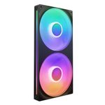 NZXT F280 RGB Core - 280mm Single-Frame Fan Unit with 2 x 140mm RGB Fans - Speed & Lighting Control - High Static Pressure & Airflow - Fluid Dynamic Bearings - 8 aRGB LEDs Per Fan - Black