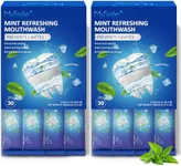 MySmile Mouthwash Alcohol Free, Mouth Wash for Adults, Travel Mouthwash Helps Kill 99% of Bad Breath Germs, Prevents Cavities, Fluoride Free, Fresh Mint, 30 Uses (0.41 Fl Oz (Pack of 60))