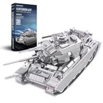 Piececool 3D Puzzle Metal Centurion Main Battle Tank, War Machinery Craft Model Kits for Adults to Build, 3D Puzzles Adult Teens for 304 Stainless Steel, Ideal as Gifts, Home Decoration, 172 Pieces