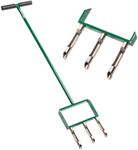 Landzie Hollow Tine Lawn Aerator Tool - 42 Inch Core Aerator and Grass Aeration Tool Lawn Tools - Stainless Steel Manual Lawn Aerator Plug Aerator and Aerator Lawn Tool for Soil Compaction Yard Tools