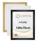 100x70cm LARGE POSTER PICTURE FRAME,BLACK,OAK,WHITE (BLACK)