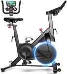 Lacuffy Exercise Bike Indoor Cycling Bike 136 kg Weight Capacity Magnetic Stationary Bike Fitness Spin Bike with LCD Display and APP for Home