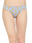 Clovia Women's Cotton Printed Low Waist Bikini Panty with Inner Elastic (PN3518P03_Blue_L)