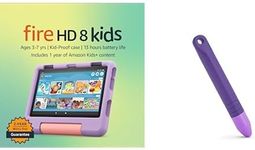 Fire HD 8 Kids Tablet (32GB, Purple) + Kids Stylus