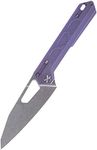 TACRAY Titanium Handle Frame Locking Knife, Folding Pocket Clip Knife, Portable Camping Knife with Sharp Blade for both Kithen and Outdoor Cuttings (Purple blue handle)