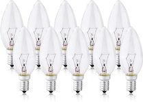 10 Pack E14 Small Screw Light Bulb, SES Dimmable Candle Bulbs 40W, Clear, 2700K Warm White, 230V