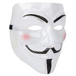 GUGELIVES Anonymous Guy Mask White
