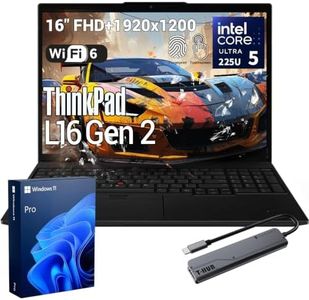 Lenovo ThinkPad L16 AI Laptop, Intel Core Ultra 5 225U, 16” FHD+ Touchscreen, 32GB DDR5, 512GB SSD, Wi-Fi 6, HDMI, Backlit Keyboard, Fingerprint Reader, Windows 11 Pro, w/Bundle