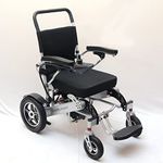 ESLEH CLASSIC Aluminium Alloy Electric Wheelchair | Foldable Electromagnetic Brakes Wheelchair | Lightweight Electric Wheelchair | Adjustable Detachable Footrest | Suitable for Elderly People