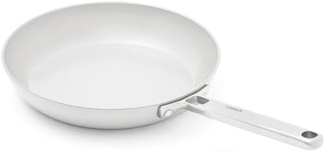 Ember Cookware Arcilla Ceramic Frying Pan 24cm | Non Stick Induction Cookware | Non Toxic Pan | ISI Certified | Ceramic Fry Pan for Cooking | Steel Handle | 5-Year Warranty | Grey
