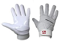 BARNETT FLG-03 Professional Linemen football gloves, OL, DL (L, White)