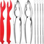 Seafood Tools Set includes 2 Crab Crackers, 2 Lobster Crackers Shellers, 4 Crab Leg Forks/Picks - Nut Cracker Set