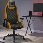 Atlantic Gaming Chair, Office Chair High Back Computer Chair Leather Desk Chair Racing Executive Ergonomic Adjustable, Swivel, Reclining Task Chair & Armrests, Lumbar Support (Yellow)