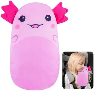 FIODAY Seatbelt Covers for Kids Car Seat Strap Pads Seat Belt Pillow Adjust Seat Belt Covers Seatbelt Cushion for Toddler Baby Boys Girls Travel Head Neck Shoulder Support,Pink