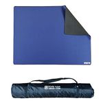 Board Game Playmat [3.5'x5.5'/Thick Super Cushioned/Stitched Edge/Water Resistant] with Carrying Case - for Tabletop Board Games, Card Games, RPG Games (Large, Blue)