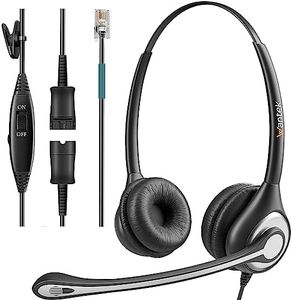 Wantek Corded Telephone Headset Mono w/Noise Canceling Mic for Avaya Aastra Allworx Adtran Alcatel Lucent AltiGen Comdial Digium Gigaset InterTel Mitel Plantronics MiVoice Landline Deskphones