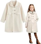 Simplee kids Girls Dress Coat Lapel Button Winter Jackets Coats Long Sleeve Outerwear with Pockets 4-14Year