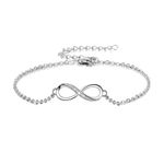 HighSpark 925 Sterling Silver Bracelet | Infinity Bracelet | Minimal & Elegant Bracelet for Women & Girls | Lovely Gift - Silver