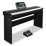 STRICH 88 Keys Weighted Keyboard Piano with Stand & Sustain Pedal, Hammer-Action Digital Piano, Full-size Electric Piano Keyboard Supports USB-MIDI/Wireless Connect, 15W×2 Built-In Speakers, SDP-120SN