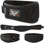 BEAST RAGE Weight Lifting Belt Auto Lock Neoprene Lumbar Support Double Padded Fitness Belt Gym Training for Men Women Curved Grip Big Loads Squats Deadlifts Powerlifting Training (L, Black)