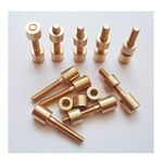 10 Sets/lot Screw Fasteners for Knife Maker,5/16" Diameter Head.Tactical Survival Knife Rivets EDC Knife Shaft Fasteners (Brass)