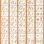 40 PCS Letter Stencils for Painting on Wood, Alphabet Stencils Number Stencils for Painting, Drawing, Art and Craft