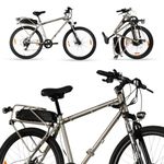HORNBACK X1Pro Full Size Foldable Electric Cycle - 250W BLDC Motor, 75Km Range, 13Ah Battery, 7-Speed Shimano Gears, 27.5" Wheels Size, 20 Inch Alloy Steel with Front Suspension (Unisex), Titan Glow