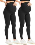 BONVIGOR Women's Maternity Leggings Over The Belly Bump Workout Full Length Leggings Running Active Yoga Pants