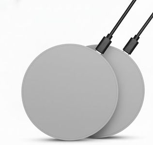 2Pcs Fast Wireless Charger,15W Max Wireless Charging Stand Compatible with iPhone 17/17Plus/17Pro/16/16Plus/16Pro /15/14/13/12/11/X/XR,Samsung Galaxy S25/S24/S23/S22/S21/S20/S10/S9/S8 Note 20 (Gray)
