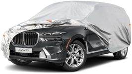 Kayme 6 Layers SUV Car Cover Custom Fit for BMW X7（2018-2024） Waterproof All Weather for Automobiles, Outdoor Full Cover Rain Sun UV Protection.Silver