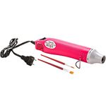 Heat Gun for Crafting - Mini Heat Tool for Epoxy Resin, Silicone Molds, Acrylic Pouring, Embossing, and Bubble Removal, Compact Craft Dryer for Small Art Projects (Pink)