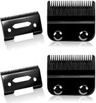Professional Adjustable Clippers Blades, Carbon Steel Hair Clipper Replacement Blade Compatible with Wahl 8148, Wa!hl Senior Cordless Clipper, Wa!hl Magic Clipper, Pack of 2 (Taper Black)